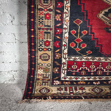 Load image into Gallery viewer, Mid Century Qashqai Small Area Oriental Knotted Rug