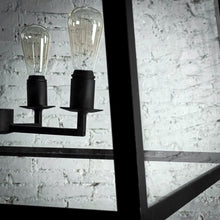 Load image into Gallery viewer, Modern Square Metal & Glass Caged Chandelier