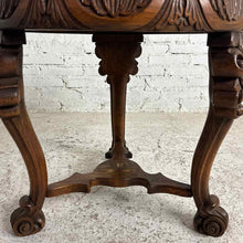 Load image into Gallery viewer, Renaissance Revival Style Marble-Top Carved Wood Accent Table