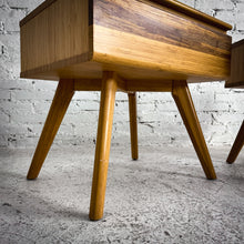 Load image into Gallery viewer, Set of 2 Mid-Century Style Bamboo Nightstand