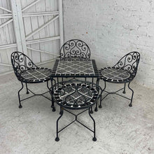 Load image into Gallery viewer, Mosaic Tile & Wrought Iron Bistro Set