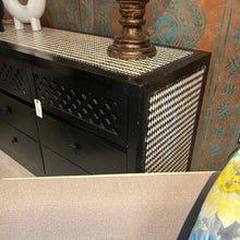 Load image into Gallery viewer, Contemporary Black Lacquer Wood Cabinet