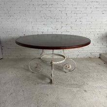 Load image into Gallery viewer, Round Parquetry & Iron Dining Table