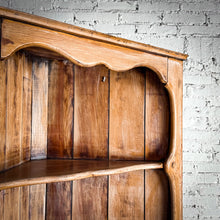 Load image into Gallery viewer, Antique Rustic Cerused Pine Corner Cabinet