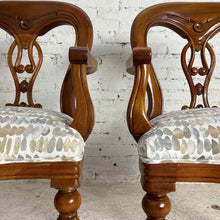 Load image into Gallery viewer, Pair of Victorian Revival Armchairs
