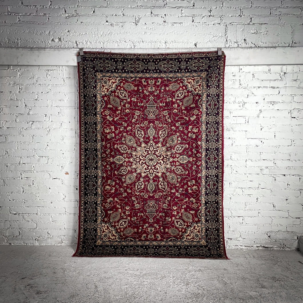 Mashad Wool Area Persian Knotted Rug