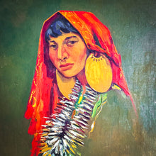 Load image into Gallery viewer, Mid Century Marco Ernesto Portrait Modernist Oil Canvas Painting