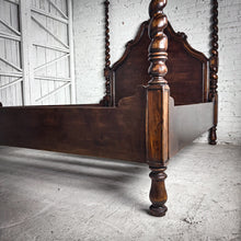 Load image into Gallery viewer, Evos Jacobean Queen Dark Hardwood Bed