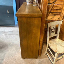 Load image into Gallery viewer, MCM Style Slatted Wood Bar Cabinet
