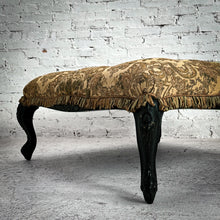 Load image into Gallery viewer, Large Rococo Style Damask Upholstered Ottoman