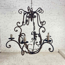 Load image into Gallery viewer, Large Spanish Revival Iron Chandelier