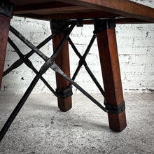 Load image into Gallery viewer, Industrial Wood & Iron Cocktail Table