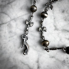 Load image into Gallery viewer, Vintage Yalalag Silver Oaxaca Link & Rope Necklace