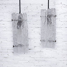 Load image into Gallery viewer, Set of 2 1970&#39;s Orrefors Textured Glass Lantern Pendant Light
