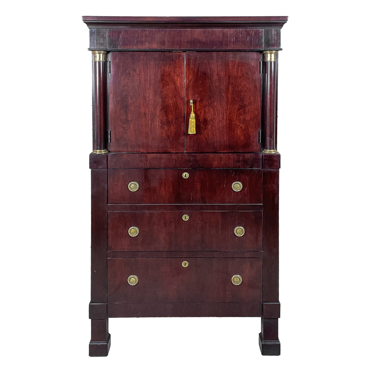 Ralph Lauren Mahogany Chest Of Drawers 6-Drawer Dresser With Claw