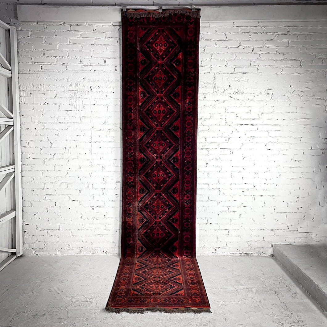 20th Century Kurdish Wool Runner Persian Knotted Rug