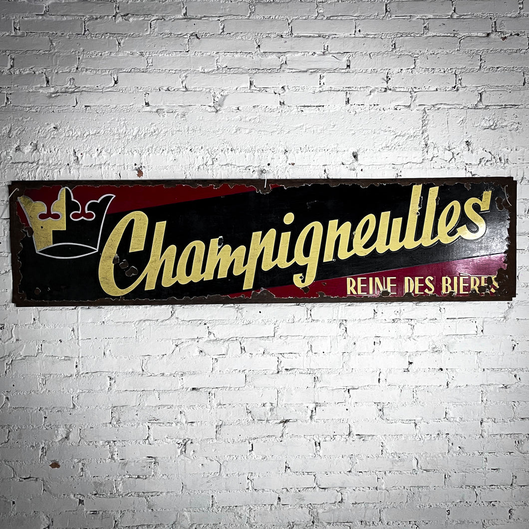 Vintage French Metal Advertising Sign Memorabilia