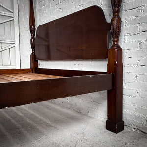 Four Poster Georgian Style Queen Size Mahogany Bed Frame