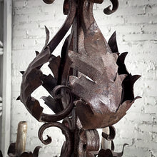 Load image into Gallery viewer, Early 20th Century French Rusted Wrought Iron Chandelier