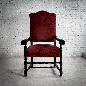 Spanish Damask Upholstered Accent Chair