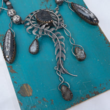 Load image into Gallery viewer, Andrea Arisiaga Brutalist Silver Fossil Necklace
