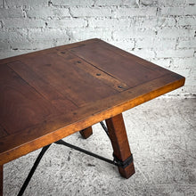 Load image into Gallery viewer, Industrial Wood &amp; Iron Cocktail Table
