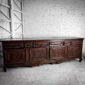 Santa Fe Carved Wood Buffet Sideboard