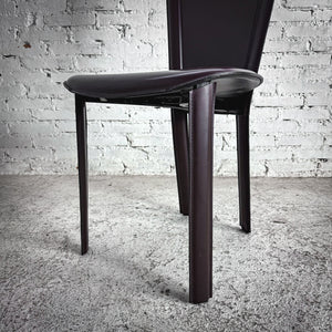 Set of 6 1980's Cattelan Italia Leather Dining Chair