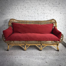 Load image into Gallery viewer, Vintage Boho Natural Rattan Sofa
