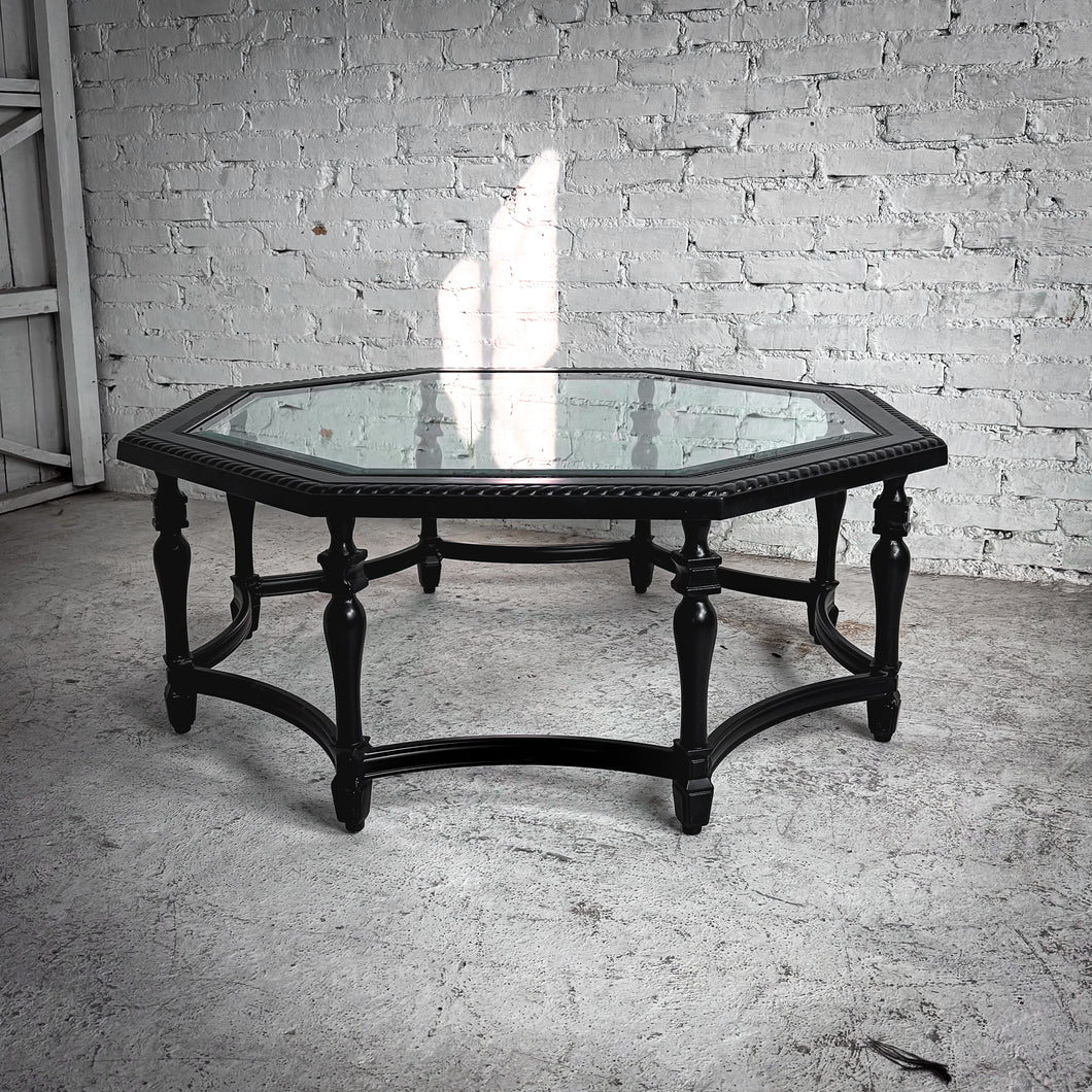 Carlisle Octagon Onyx Aluminum Garden Table