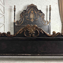 Load image into Gallery viewer, Baroque King Black Wood Bed
