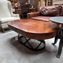 Load image into Gallery viewer, Industrial Farmhouse Stained Wood Cocktail Table
