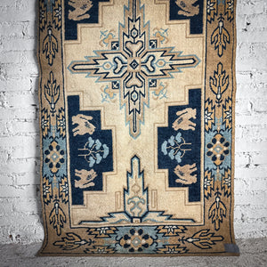 Geometric Cotton Chinese Knotted Rug