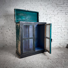 Load image into Gallery viewer, Antique Campesino Dark Wood Bin Cabinet

