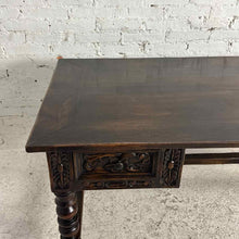 Load image into Gallery viewer, Spanish Revival Carved Wood Writing Desk

