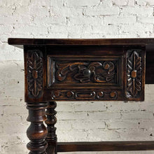 Load image into Gallery viewer, Spanish Revival Carved Wood Writing Desk
