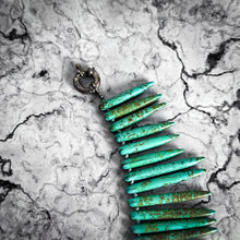 Load image into Gallery viewer, Southwest Style Natural Spiked Turquoise Necklace
