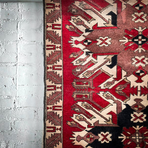 Kazak Wool Accent Turkish Knotted Rug