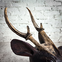 Load image into Gallery viewer, Single Southeast Asian Carved Dark Wood Decorative Sculpture
