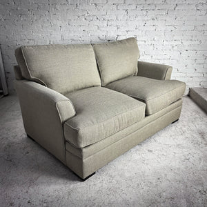 Contemporary Textured Fabric Loveseat
