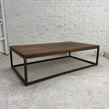 Load image into Gallery viewer, Industrial Rustic Wood &amp; Steel Ccoktail Table
