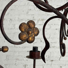 Load image into Gallery viewer, 12-Light Floral Wrought Iron Chandelier
