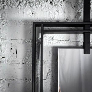 Contemporary Industrial Powder Coat Steel Wall Mirror