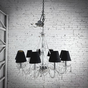 Transitional Clear Glass Crystal Chandelier