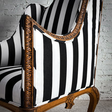 Load image into Gallery viewer, Rococo Revival Fabric Satin Wood Bergere Wingback Chair
