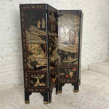 Load image into Gallery viewer, Vintage Chinoiserie 4-Panel Folding Screen

