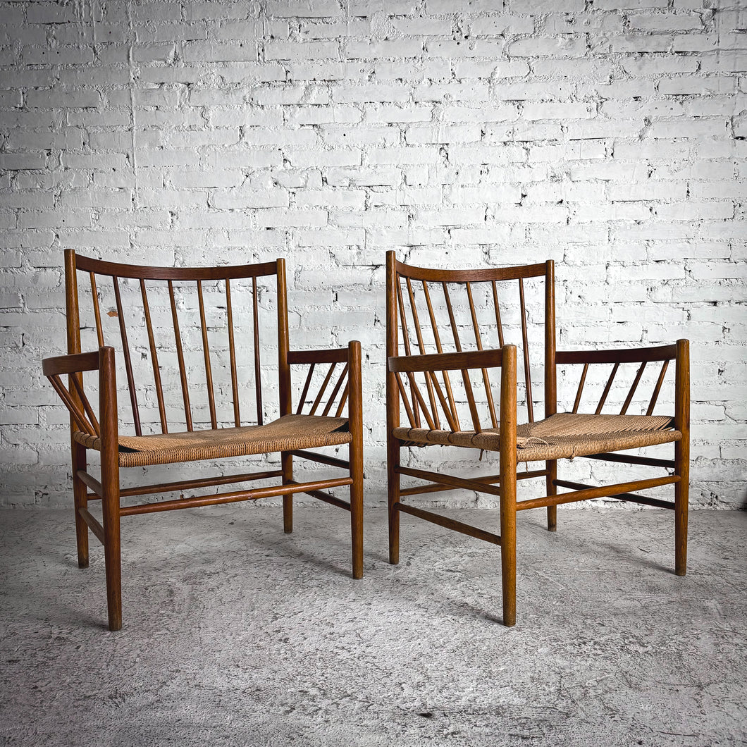 Set of 2 1950's Danish Oak Armchair