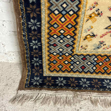 Load image into Gallery viewer, 1970's Mexican Temoaya Wool Rug with Geometric and Animal Motifs
