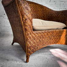 Load image into Gallery viewer, Oversized Tropical Wicker Rattan Armchair

