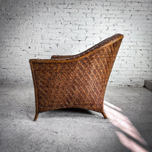 Load image into Gallery viewer, Oversized Tropical Wicker Rattan Armchair
